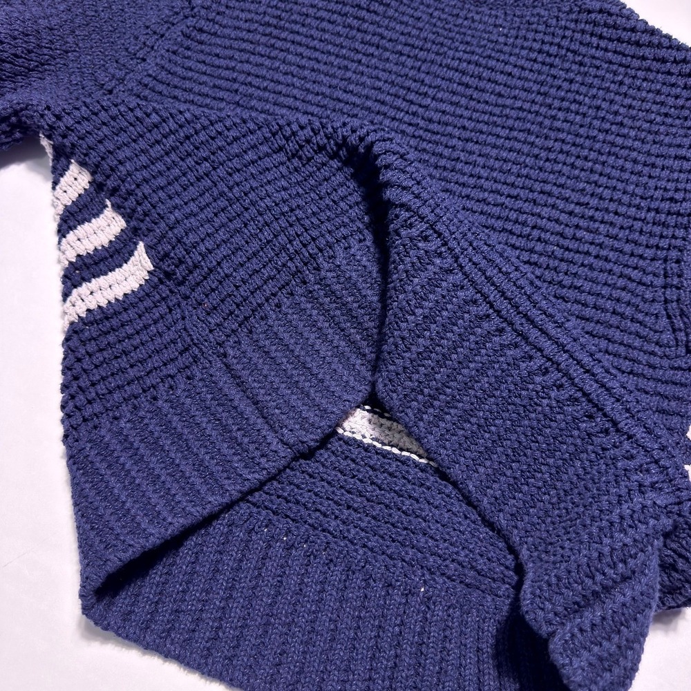 RE/DONE Chunky Knit Sweater Womens Small Navy Cropped Pullover - Picture 4 of 8